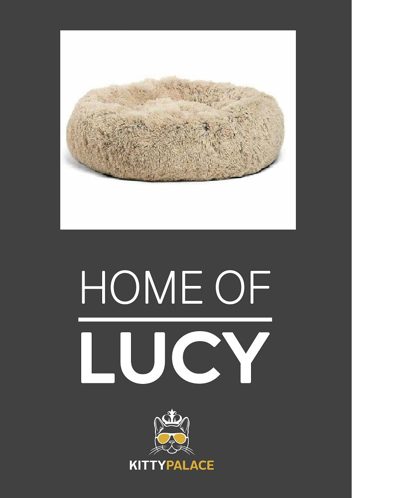 KFX-6959421 Customized Pet Bed with Soft Carpet - Dark Grey, 50cm, 60cm, 70cm Diameter, 40x60cm Size