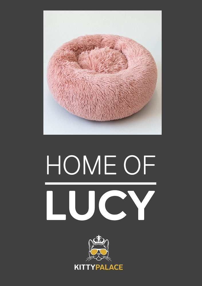 KFX-6959421 Customized Pet Bed with Soft Carpet - Dark Grey, 50cm, 60cm, 70cm Diameter, 40x60cm Size