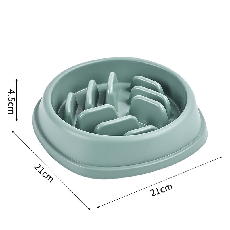 KFX-6959549 Non-slip Anti-tumble Pet Bowl in Four Colors: Blue, Yellow, Pink, Green