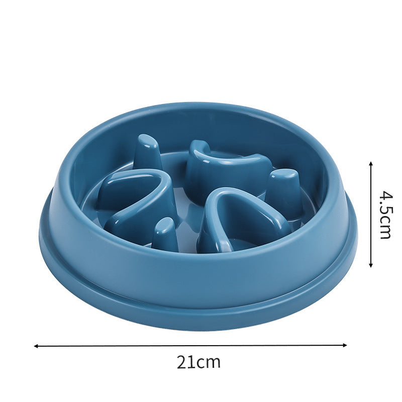 KFX-6959549 Non-slip Anti-tumble Pet Bowl in Four Colors: Blue, Yellow, Pink, Green