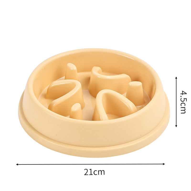 KFX-6959549 Non-slip Anti-tumble Pet Bowl in Four Colors: Blue, Yellow, Pink, Green