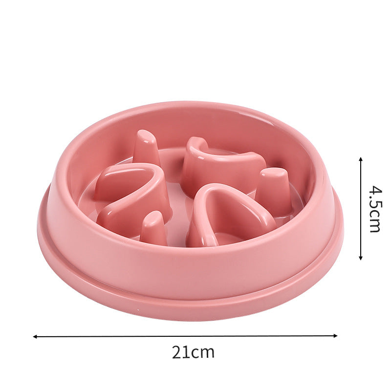 KFX-6959549 Non-slip Anti-tumble Pet Bowl in Four Colors: Blue, Yellow, Pink, Green