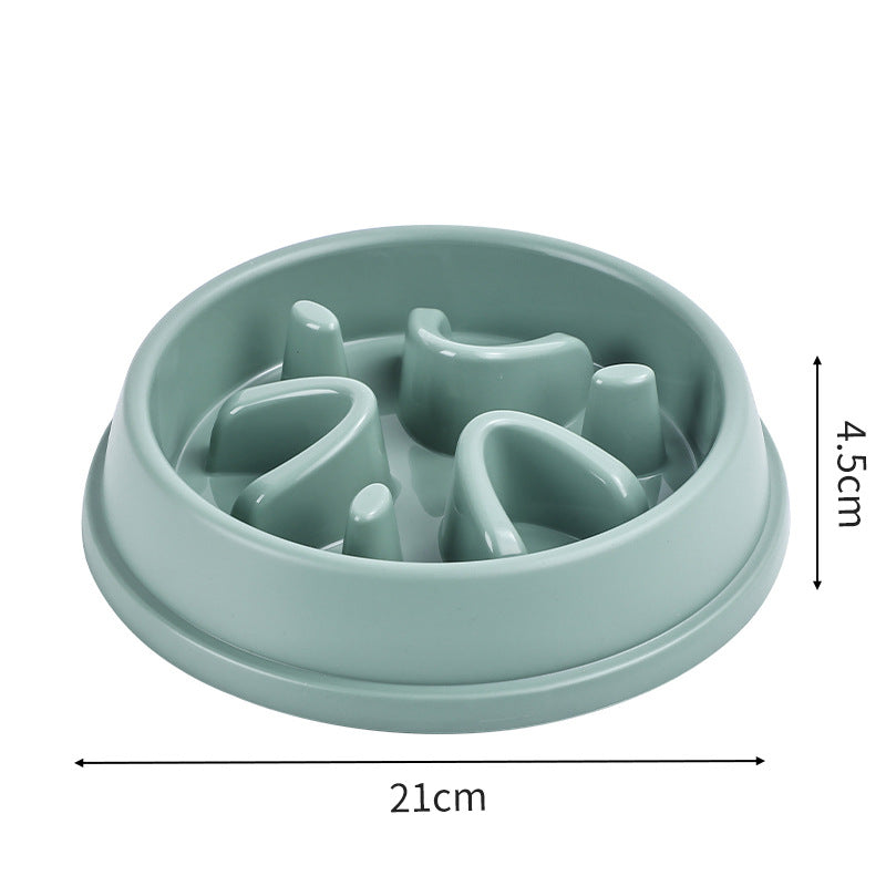 KFX-6959549 Non-slip Anti-tumble Pet Bowl in Four Colors: Blue, Yellow, Pink, Green