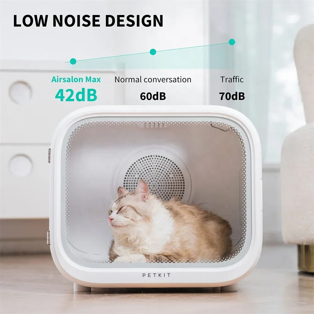 KFX-696083 Automatic Pet Hair Drying Box with 60L Capacity and Smart Temperature Control for Cats and Small Dogs