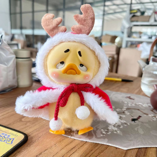 KFX-6963005 Christmas-Themed Plush Cloak and Antlers for 15CM Dolls