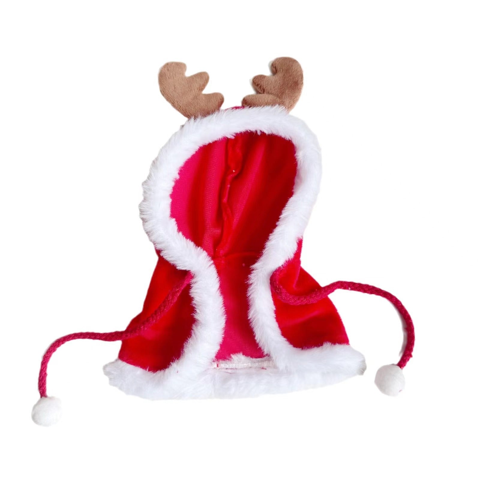 KFX-6963005 Christmas-Themed Plush Cloak and Antlers for 15CM Dolls