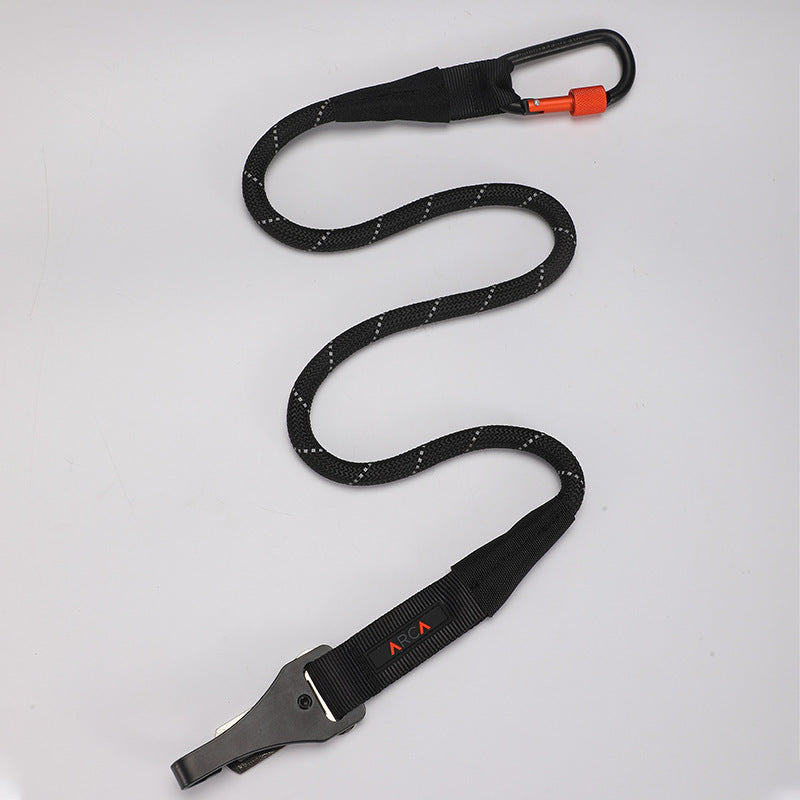 KFX-6963133 Reflective Polyester Round Rope Traction Leash for Dogs - Available in Orange, Pink, Black, Green