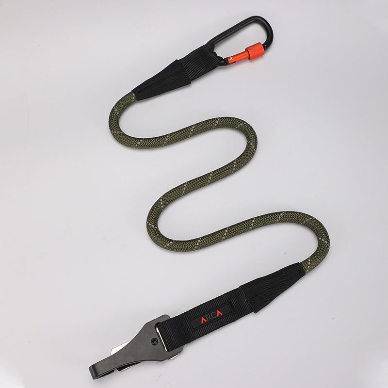 KFX-6963133 Reflective Polyester Round Rope Traction Leash for Dogs - Available in Orange, Pink, Black, Green