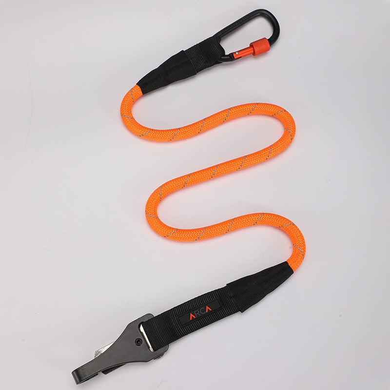 KFX-6963133 Reflective Polyester Round Rope Traction Leash for Dogs - Available in Orange, Pink, Black, Green