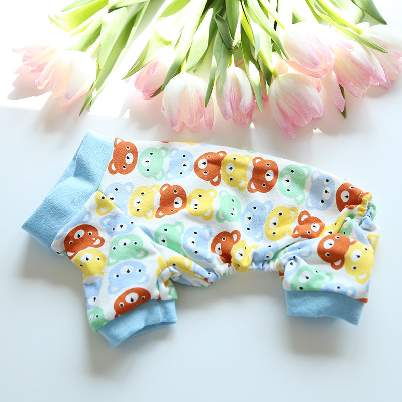 KFX-6963901 Colorful Cotton Four-Legged Pajamas for Dogs and Cats
