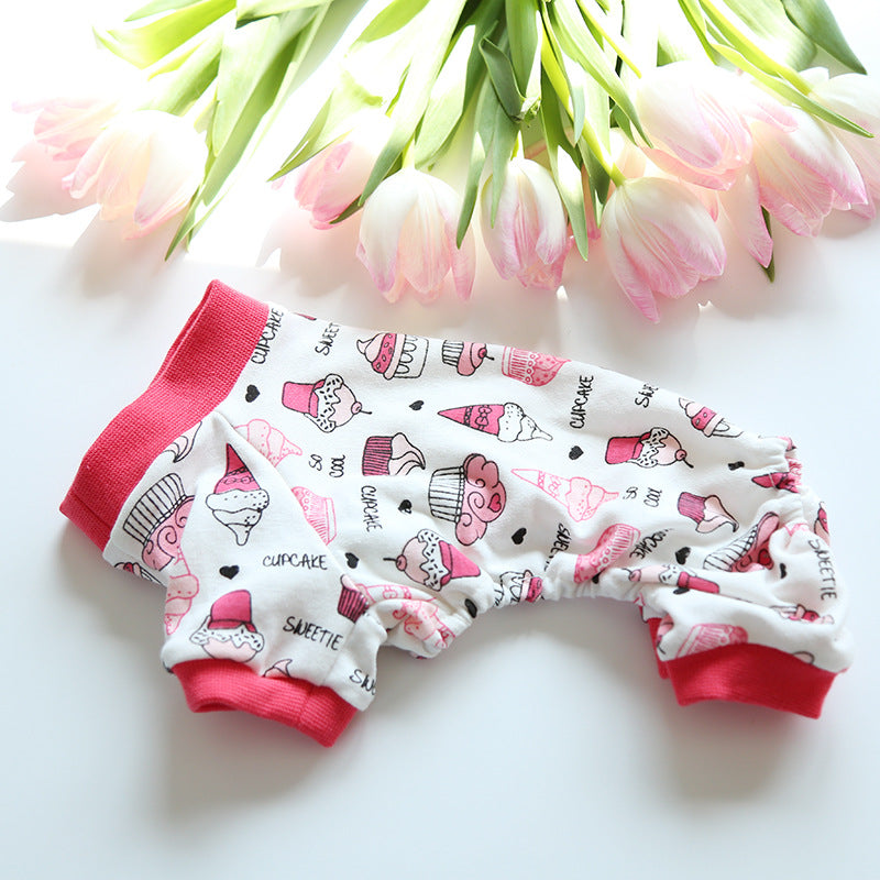 KFX-6963901 Colorful Cotton Four-Legged Pajamas for Dogs and Cats