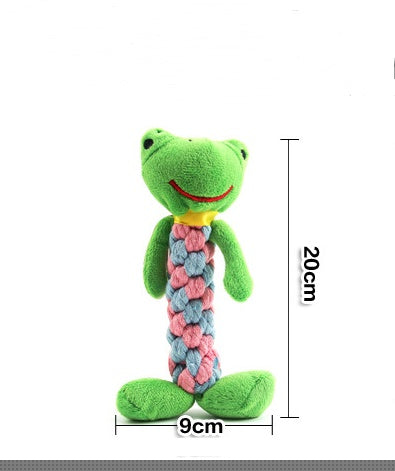 KFX-6964157 Plush Dog Molar Toy with Sound – Soft Cotton-Filled Animal Shapes