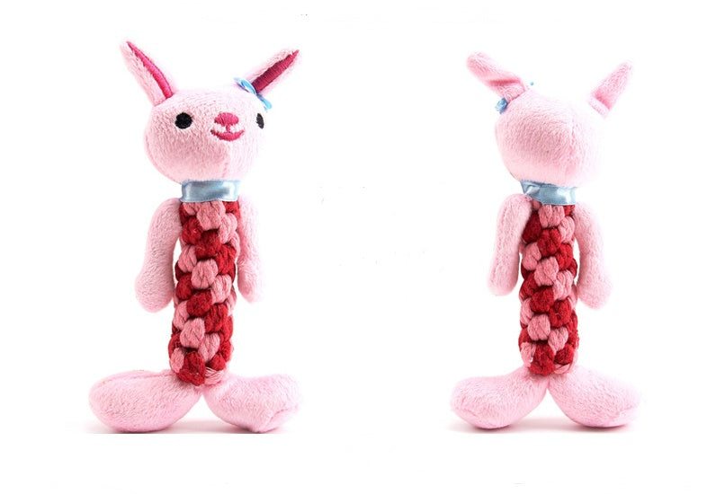 KFX-6964157 Plush Dog Molar Toy with Sound – Soft Cotton-Filled Animal Shapes
