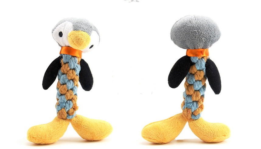 KFX-6964157 Plush Dog Molar Toy with Sound – Soft Cotton-Filled Animal Shapes