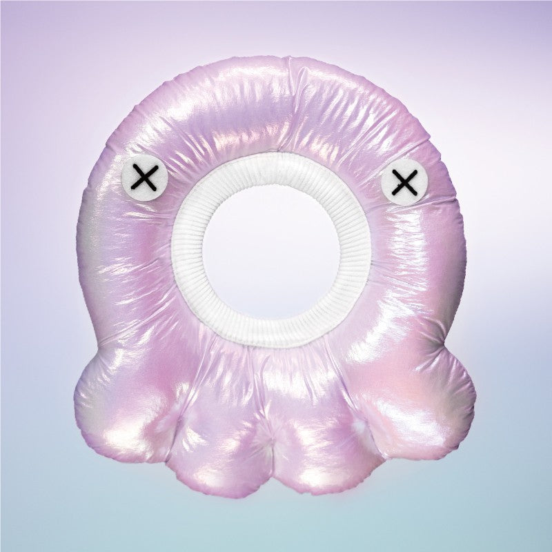KFX-6965309 Comfortable Waterproof Anti-Licking Collar for Cats - Soft Ring Design in Various Fun Colors