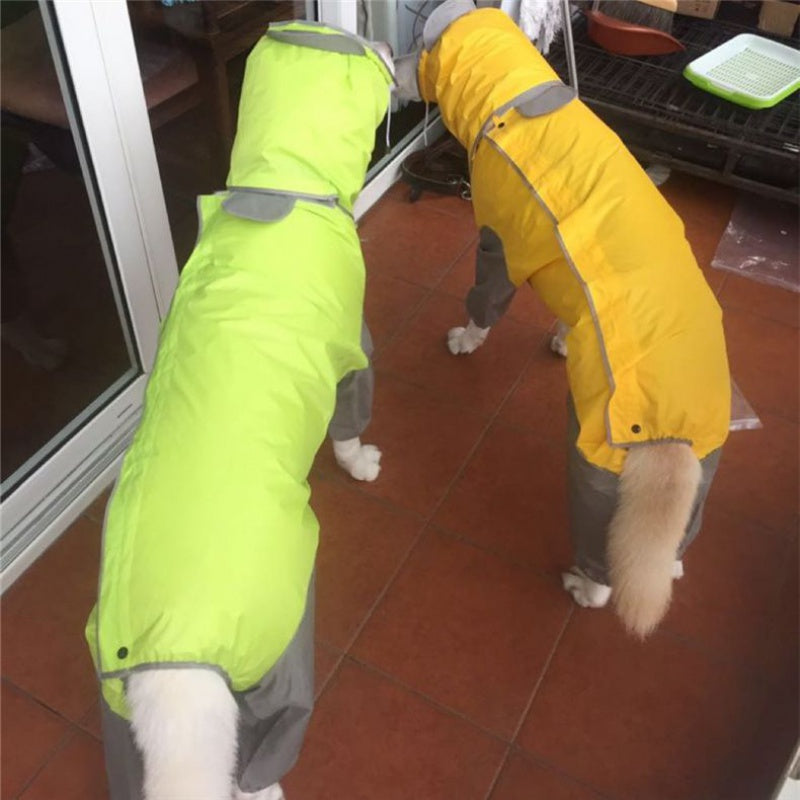 KFX-6967485 Waterproof Raincoat for Four-Legged Pets - Durable Plastic Material