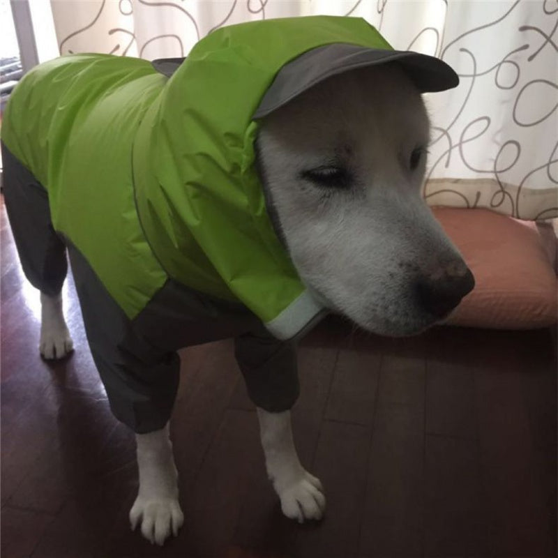 KFX-6967485 Waterproof Raincoat for Four-Legged Pets - Durable Plastic Material