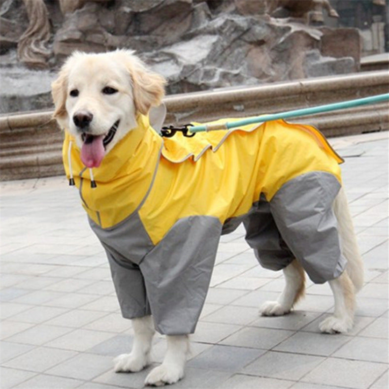 KFX-6967485 Waterproof Raincoat for Four-Legged Pets - Durable Plastic Material