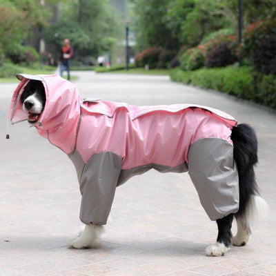 KFX-6967485 Waterproof Raincoat for Four-Legged Pets - Durable Plastic Material