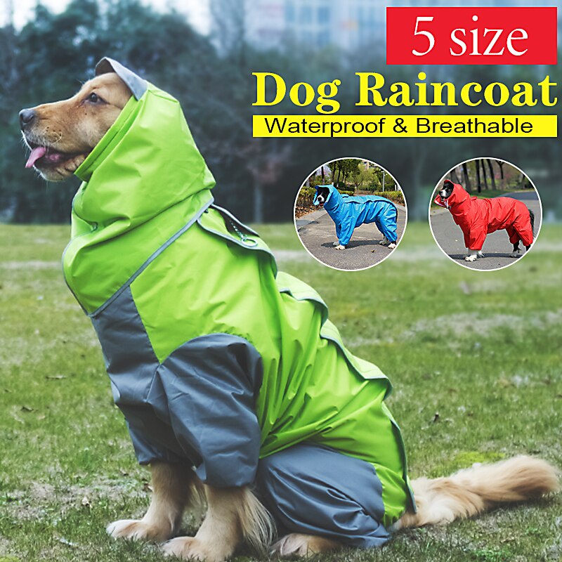 KFX-6967485 Waterproof Raincoat for Four-Legged Pets - Durable Plastic Material