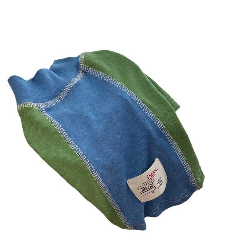 KFX-6968765 Contrast Color Sleeve Cotton Base Layer Shirt for Pets