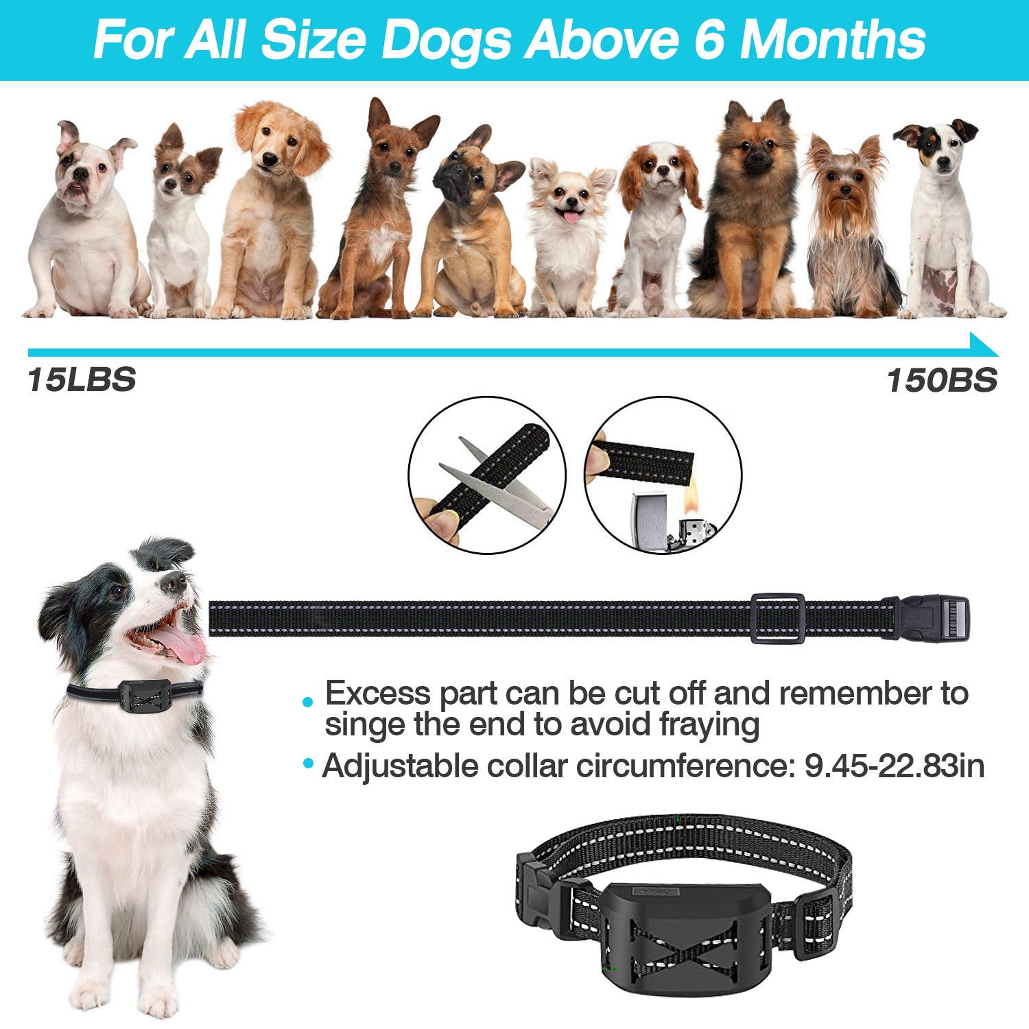 KFX-6974525 Wireless Electric Dog Fence and Training Collar System with Two Receiver Collars for Small to Large Dogs