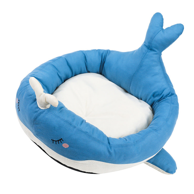 KFX-6976317 Duck-Shaped Fluffy Pet Bed Sofa for Small Dogs and Cats - Soft Polyester, Unique Design, Comfortable Sleeping Nest for All Seasons