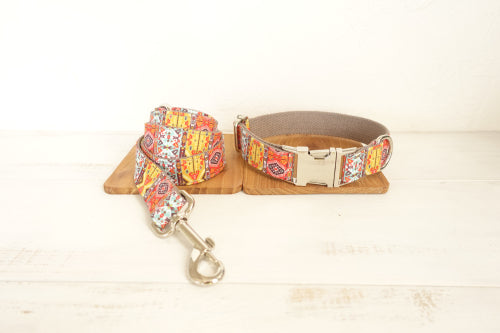 KFX-6977085 Funkadelic Stylish Collar and Leash Set for Pets - Durable Polyester Material