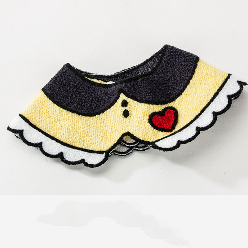 KFX-6977213 Knit Saliva Towel Scarf for Dogs and Cats, Adjustable Size 28-64cm, Suitable for All Seasons