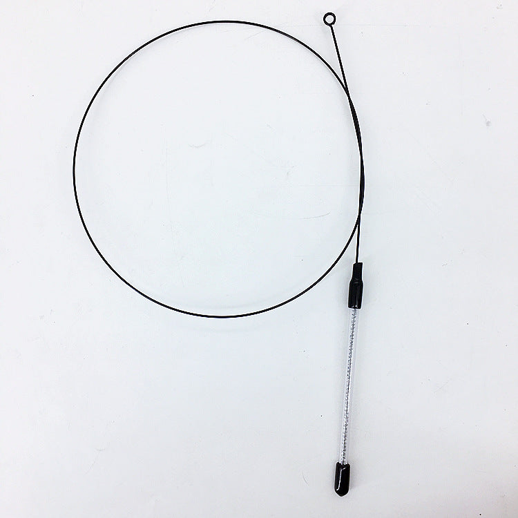 KFX-6979645 Steel Wire Cat Teaser Stick with PVC Handle and Multiple Replacement Heads