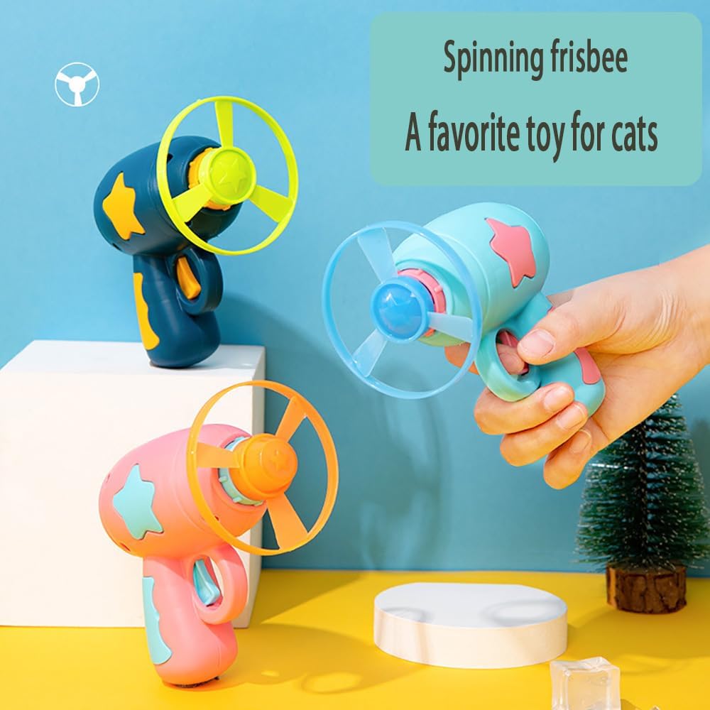 KFX-6982077 Interactive Spinning Frisbee Toy for Cats – Fun Indoor Play for Your Feline Friend