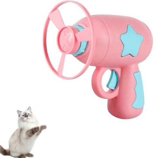 KFX-6982077 Interactive Spinning Frisbee Toy for Cats – Fun Indoor Play for Your Feline Friend