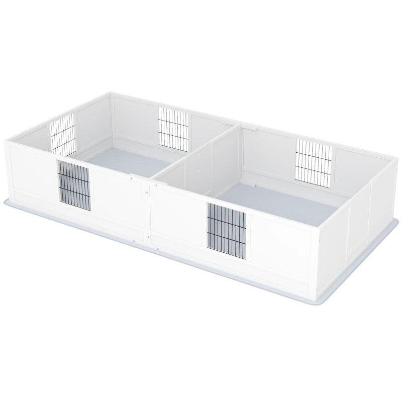 KFX-6984253 Adjustable Two-Room Dog Whelping Box with Washable Pee Pad for Large Breeds