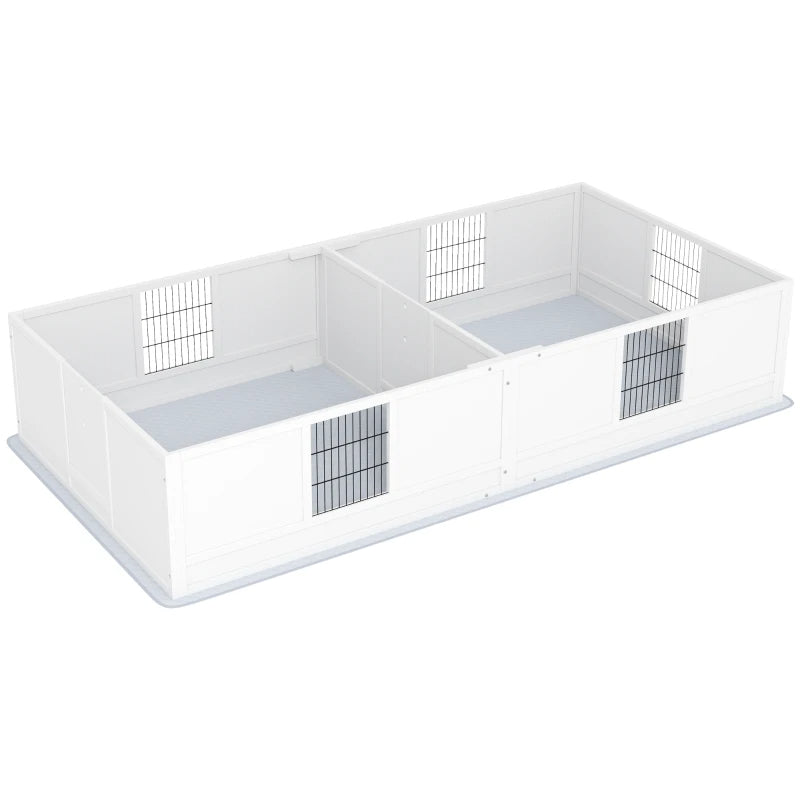 KFX-6984253 Adjustable Two-Room Dog Whelping Box with Washable Pee Pad for Large Breeds