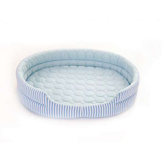 KFX-6984637 Summer Ice Silk Pet Bed Mat for Dogs in Blue and Pink, Multiple Sizes Available