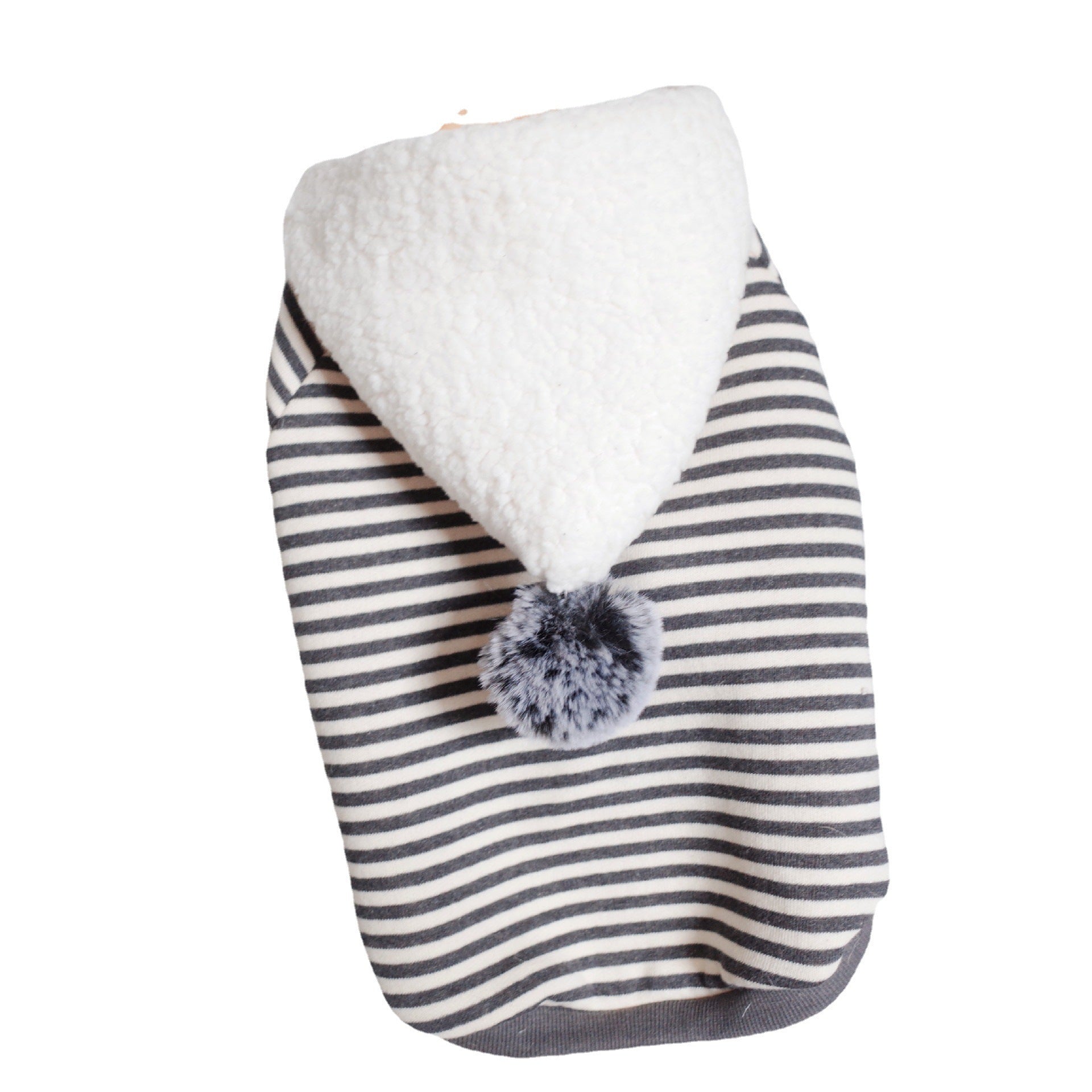 KFX-6985661 Cozy Striped Knitted Hooded Sweater for Dogs - Cotton, Warmth & Casual Style