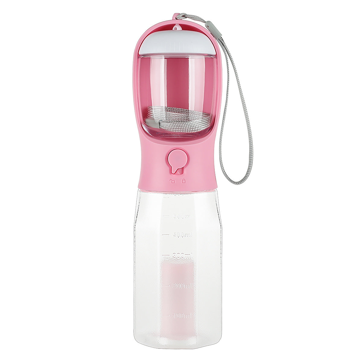 KFX-6986429 3-in-1 Portable Water Bottle & Food Feeder with Poop Dispenser for Pets - Leak-Proof, Convenient, and Compact Design