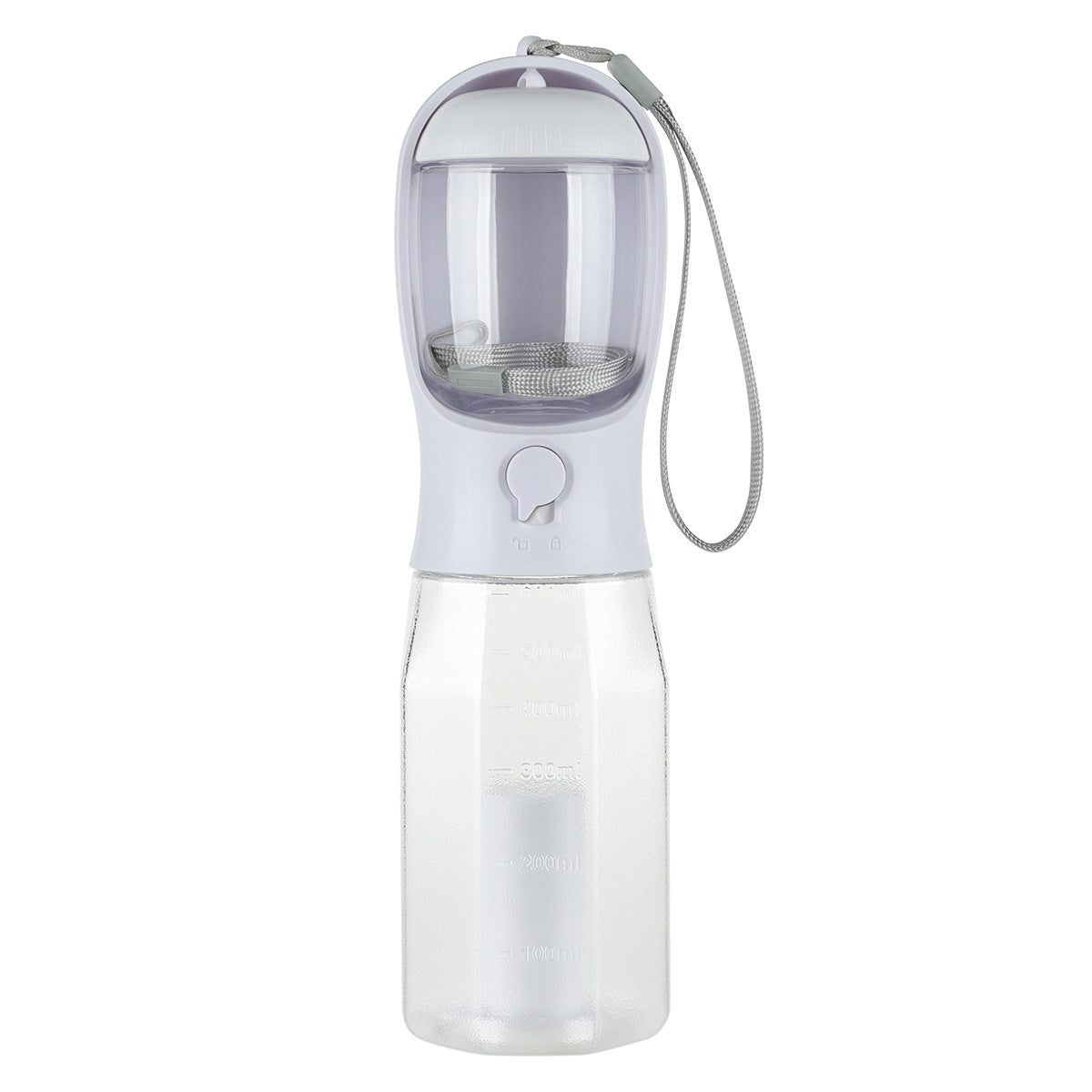 KFX-6986429 3-in-1 Portable Water Bottle & Food Feeder with Poop Dispenser for Pets - Leak-Proof, Convenient, and Compact Design