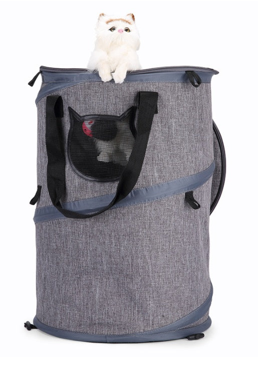KFX-6986813 Foldable Portable Pet Carrier Bag for Cats and Dogs - Lightweight Travel Bed with Skylight Design
