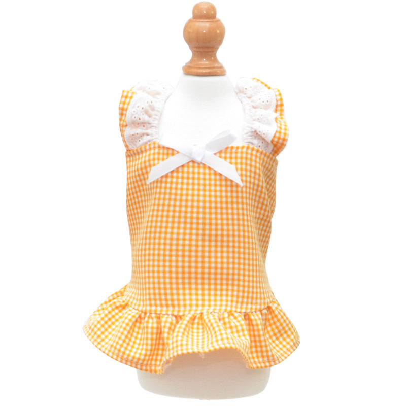 KFX-6986941 Cute Dog and Cat Skirt Vest with Sunscreen Protection in Various Colors and Sizes