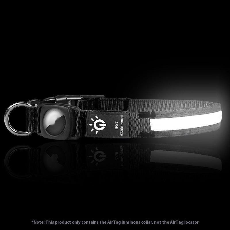 KFX-6988349 Waterproof LED Pet Collar with Luminous Fiber and Color Options for All Seasons