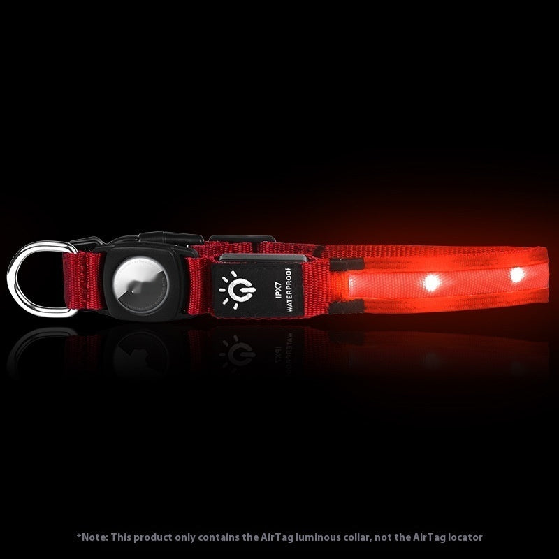 KFX-6988349 Waterproof LED Pet Collar with Luminous Fiber and Color Options for All Seasons
