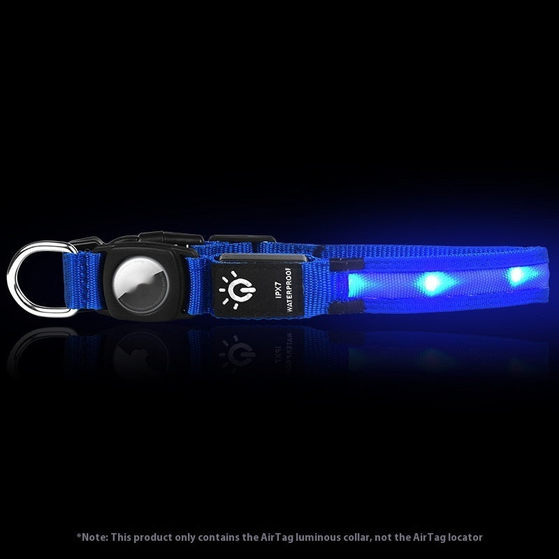 KFX-6988349 Waterproof LED Pet Collar with Luminous Fiber and Color Options for All Seasons