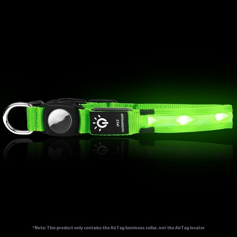 KFX-6988349 Waterproof LED Pet Collar with Luminous Fiber and Color Options for All Seasons