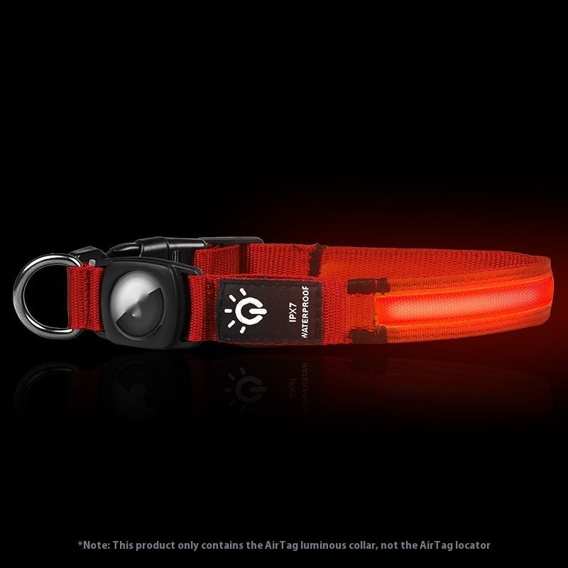KFX-6988349 Waterproof LED Pet Collar with Luminous Fiber and Color Options for All Seasons