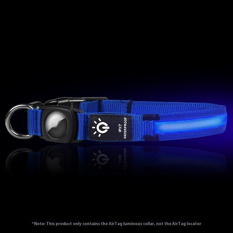 KFX-6988349 Waterproof LED Pet Collar with Luminous Fiber and Color Options for All Seasons