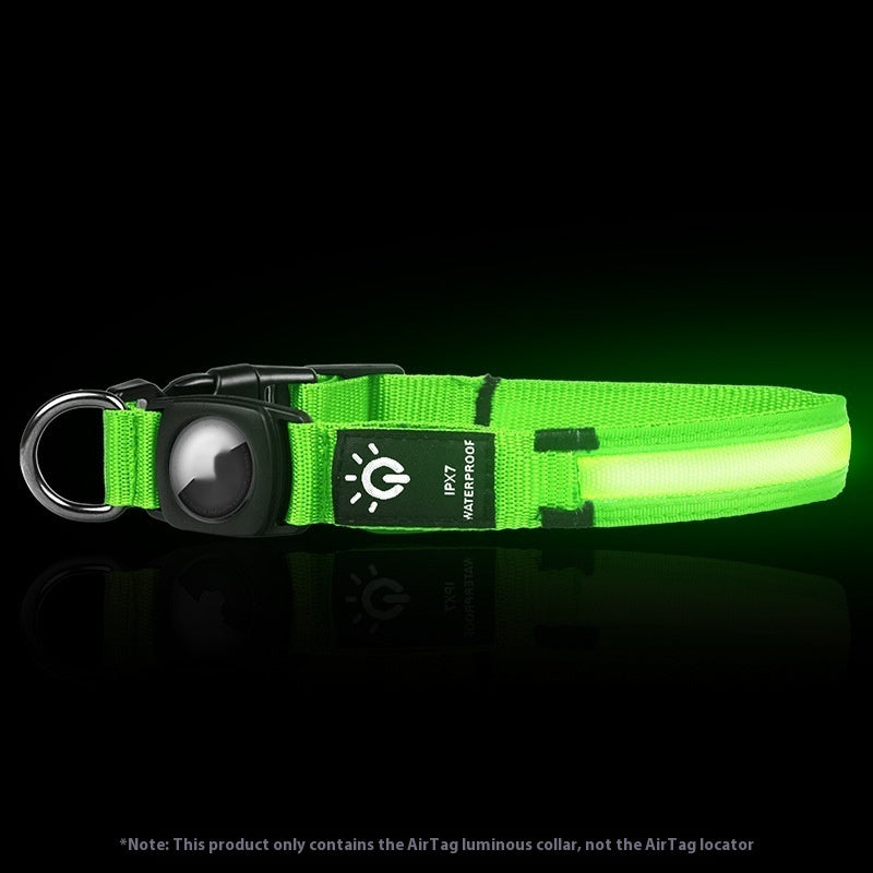 KFX-6988349 Waterproof LED Pet Collar with Luminous Fiber and Color Options for All Seasons