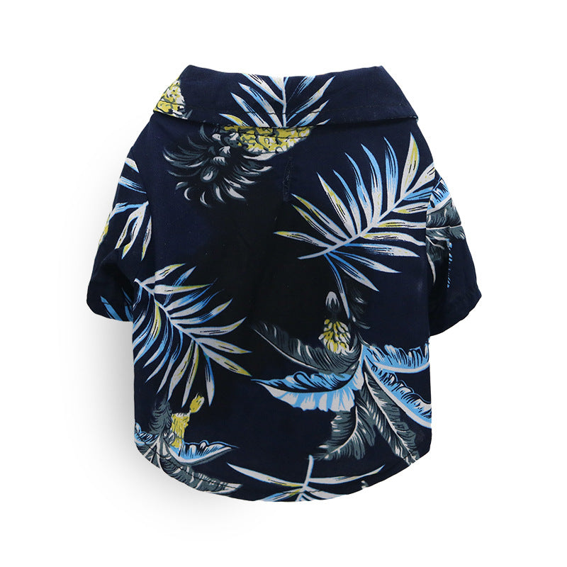 KFX-6988733 Hawaiian Style Pet Shirt for Cats and Dogs – Comfortable Polyester Fabric, Multiple Sizes Available