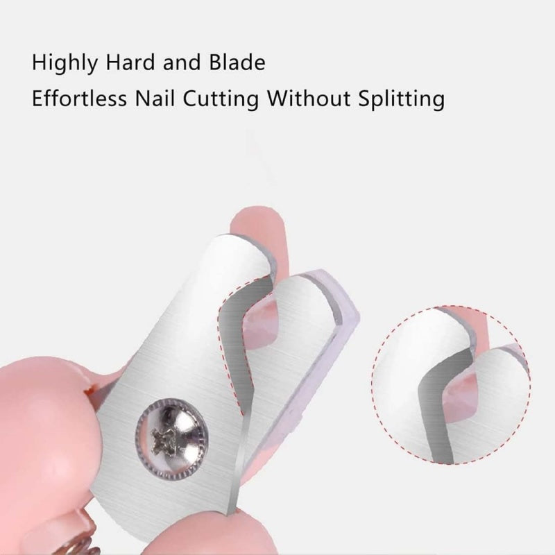 KFX-6991805 White Pet Nail Trimmer with Light - 2 in 1 Clipper and Grinder for Dogs and Cats