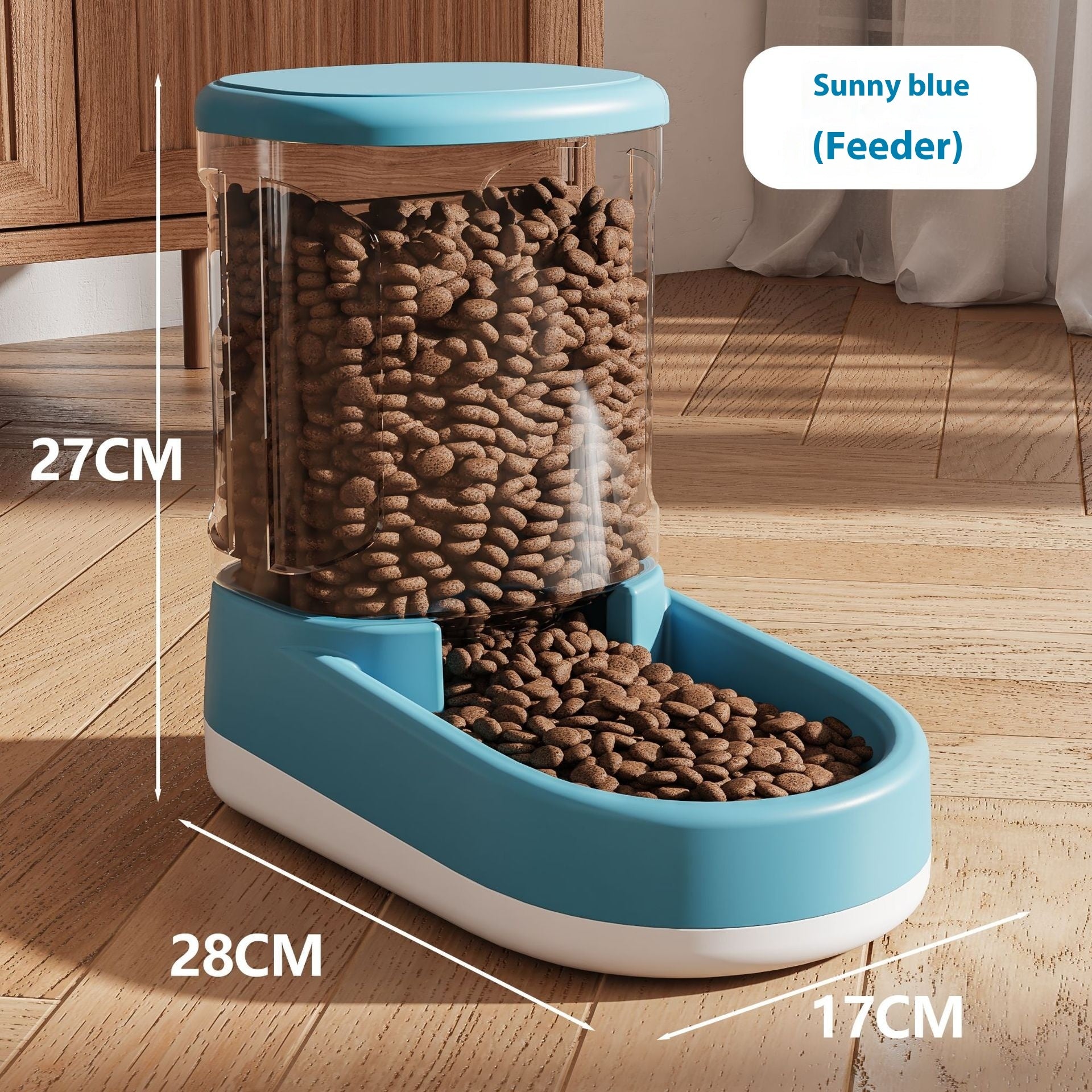 KFX-6992317 Large Capacity 3.8L Pet Water Feeder in Elegant Gray, Sunshine Blue, and Spring Pink